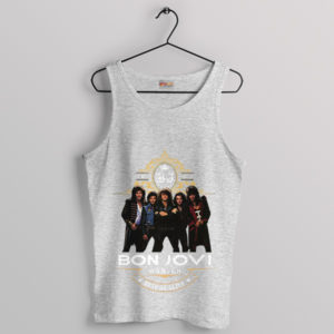 Style with Bon Jovi Dead Or Live Sport Grey Tank Top