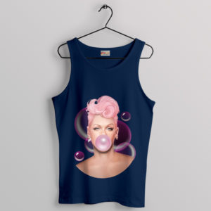 Sugar Rush Pink with Bubblegum Tour Navy Tank Top