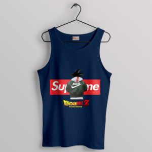 Super Saiyan Slogan Just Do It Navy Tank Top