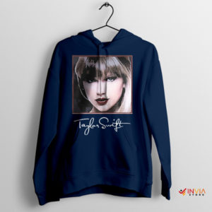 Swiftly Signed Merch Eras Tour Navy Hoodie