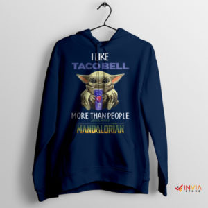 Taco Bell and The Child Baby Yoda Navy Hoodie
