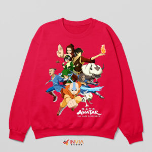 Team Avatar Aang's All Friends Red Sweatshirt