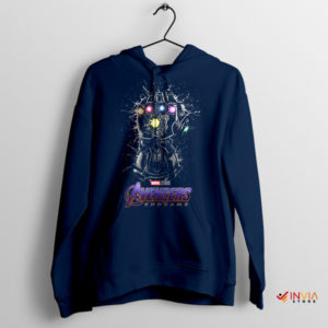 Thanos Power Infinity Gauntlet Splash Navy Hoodie