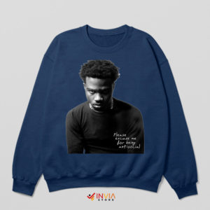 The Box Roddy Ricch Antisocial Navy Sweatshirt