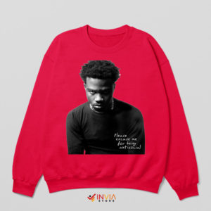 The Box Roddy Ricch Antisocial Red Sweatshirt