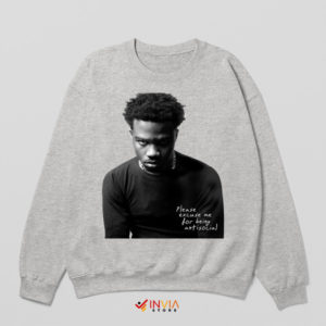 The Box Roddy Ricch Antisocial Sport Grey Sweatshirt