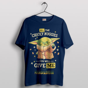 The Child's Chicky Nuggies Delight Grogu Navy T-Shirt