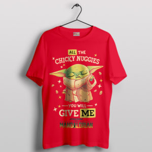 The Child's Chicky Nuggies Delight Grogu Red T-Shirt