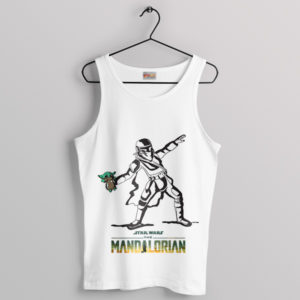The Mandalorian Flower Thrower Banksy White Tank Top