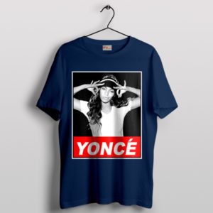 The Queen Bey Fans Yoncé Vibe Navy T-Shirt