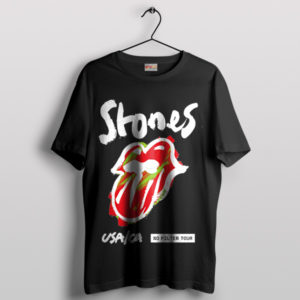The Stones Tongue No Filter Tour Black T-Shirt