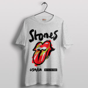The Stones Tongue No Filter Tour Sport Grey T-Shirt