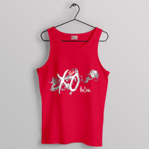 The Weeknd Fog XO Overdose Red Tank Top