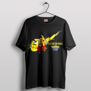 Thunder Stride Nike Pikachu Swoosh Black T-Shirt