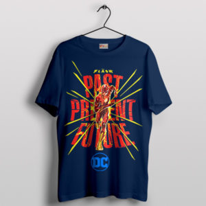 Timeline The Flash Past Present Future Navy T-Shirt