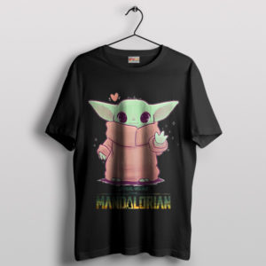 Tiny Jedi, Big Cuteness Grogu Black T-Shirt