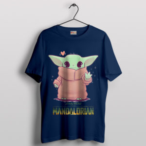 Tiny Jedi, Big Cuteness Grogu Navy T-Shirt