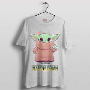 Tiny Jedi, Big Cuteness Grogu Sport Grey T-Shirt