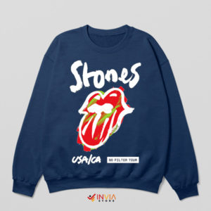 Tongue No Filter Tour Music Art Navy Sweatshirt