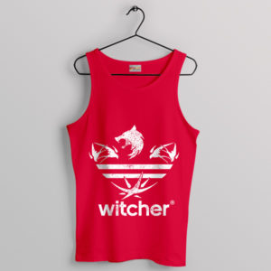 Trail of the Witcher Three Stripes Red Tank Top