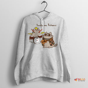Twenty One Pusheens Pilots Cartoon Sport Grey Hoodie
