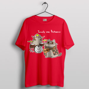 Twenty One Pusheens Pilots Cat Red T-Shirt