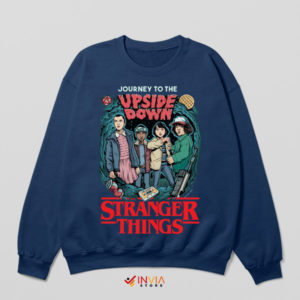 Upside Down Expedition Stranger Things Navy Sweatshirt