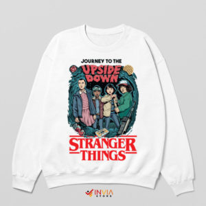 Upside Down Expedition Stranger Things White Sweatshirt