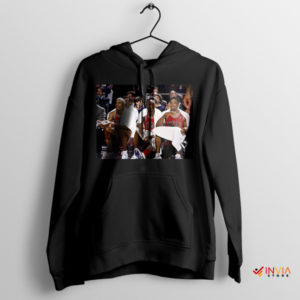 Vintage Courtside MJ Pippen Rodman Black Hoodie