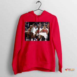 Vintage Courtside MJ Pippen Rodman Red Hoodie