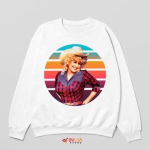 Vintage Sexy Glamour Dolly Parton White Sweatshirt