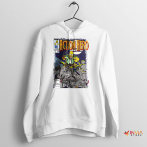 Warrior Homer Comic Action Hero White Hoodie
