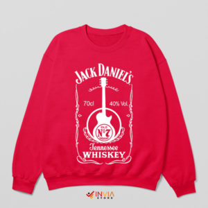Whiskey Harmony Jack Guitar Art Red Sweatshirt