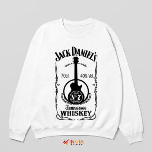 Whiskey Harmony Jack Guitar Art White Sweatshirt
