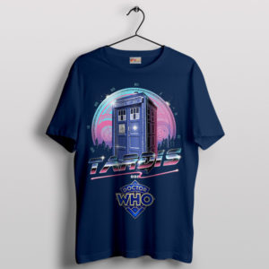 Wibbly-Wobbly Rad-TARDIS Time-Trek Navy T-Shirt