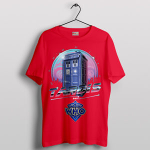 Wibbly-Wobbly Rad-TARDIS Time-Trek Red T-Shirt