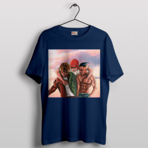 Wishing Well Vibes Juice WRLD Navy T-Shirt