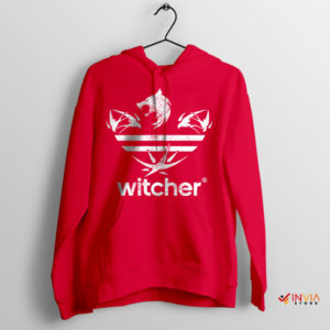 Witcher Runway Three Stripes Adidas Red Hoodie