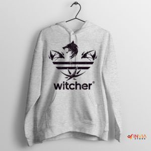 Witcher Runway Three Stripes Adidas Sport Grey Hoodie