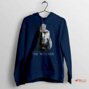 Witcher Warrior Henry Cavill's Face Navy Hoodie