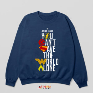 World-Saving Squad Justice League DC Navy Sweatshirt