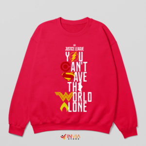 World-Saving Squad Justice League DC Red Sweatshirt