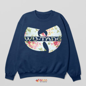 Wu-Tang Emblem Bloom Roses Navy Sweatshirt