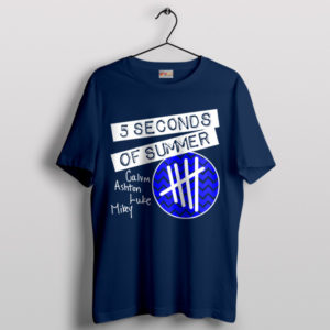 Youngblood Harmony 5SOS Patterned Navy T-Shirt