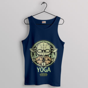 Zen Wisdom of Yoda Meme YOGA Navy Tank Top