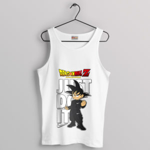 Zenkai Boost Goku Just Do It White Tank Top