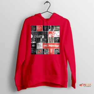 1D Through the Years All Albums Red Hoodie
