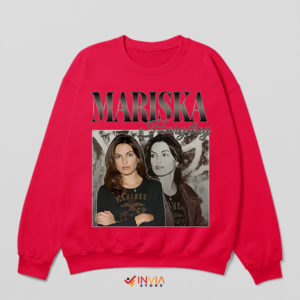 90s Era Mariska Hargitay Vintage Red Sweatshirt