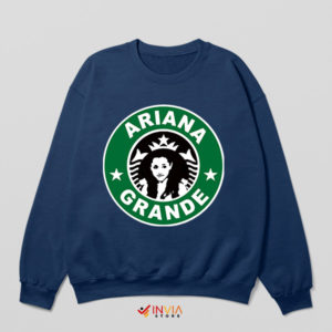 A Latte Love Ariana Coffee Grande Navy Sweatshirt