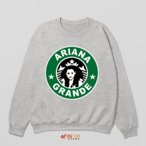 A Latte Love Ariana Coffee Grande Sport Grey Sweatshirt